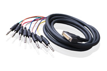 ALVA- AI258TPRO2 Analog Breakout Cable - D-Sub25 male to 8 x Jack - 2 Meter length